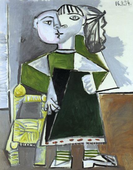 Paloma debout 1954 Cubist Oil Paintings